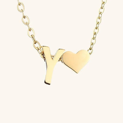 [ElanLuxe]Ria Initial Letter Gold Necklace
