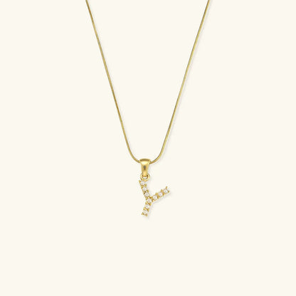 [ElanLuxe]Augustine Initial Letter Pearl Necklace
