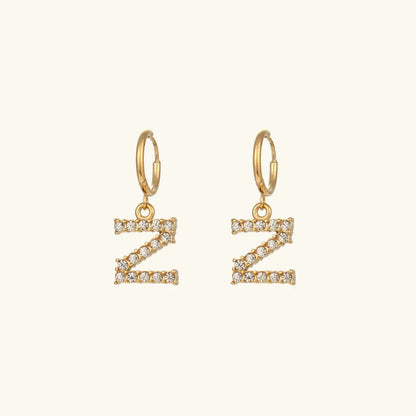 [ElanLuxe]Wilhemina Initial Letter Earrings