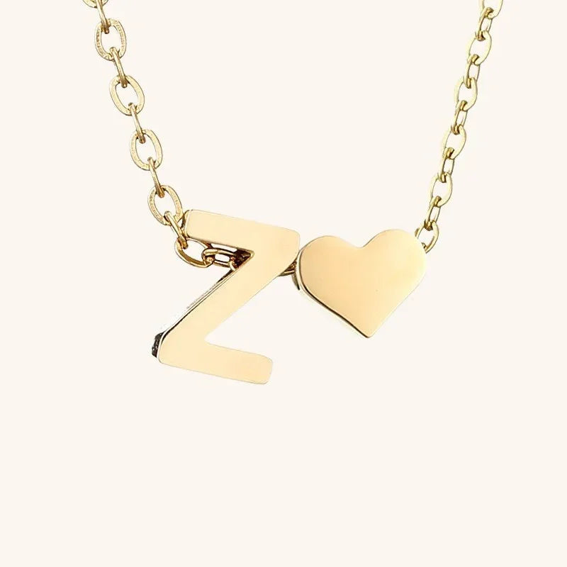 [ElanLuxe]Ria Initial Letter Gold Necklace