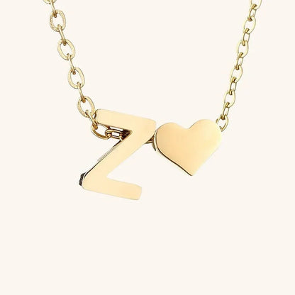 [ElanLuxe]Ria Initial Letter Gold Necklace