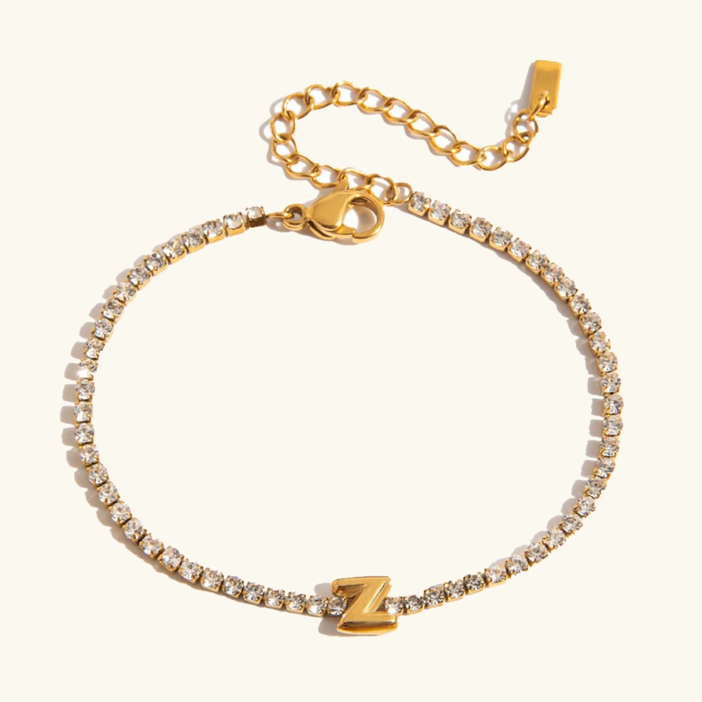[ElanLuxe]Avaria Bubble Letter Tennis Bracelet