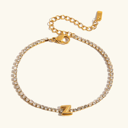 [ElanLuxe]Avaria Bubble Letter Tennis Bracelet