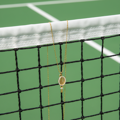 [ElanLuxe]Aces Gold Tennis Pendant