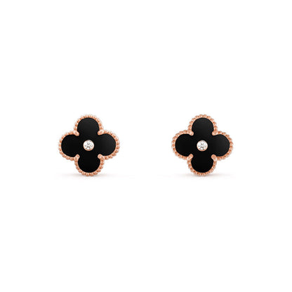 [ElanLuxe Jewelry]CLOVER  15MM DIAMOND EARRINGS COLLECTION