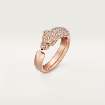 [ElanLuxe Jewelry]PANTHERE HALF DIAMOND SMALL RING