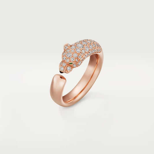 [ElanLuxe Jewelry]PANTHERE HALF DIAMOND SMALL RING