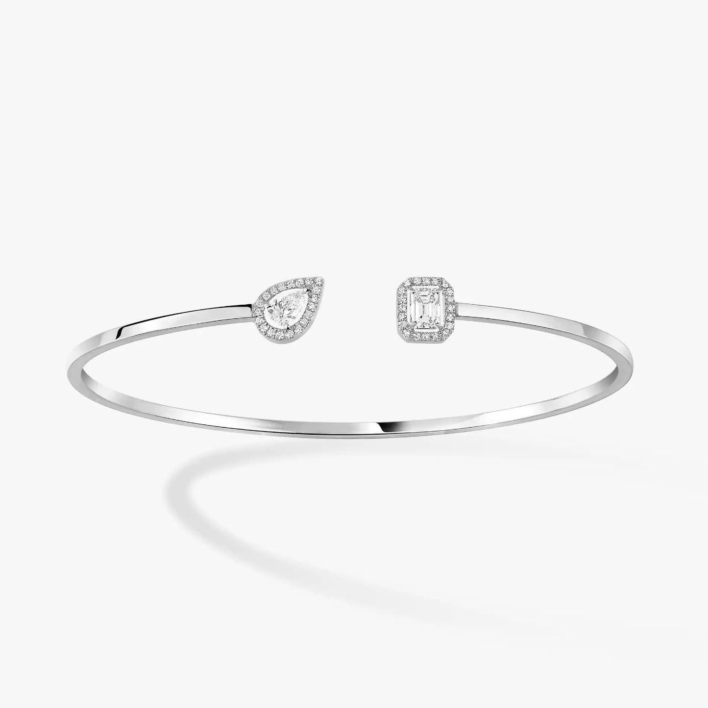 [ElanLuxe Jewelry]JONC FLEX MY TWIN TOI & MOI SILVER DIAMOND BRACELET