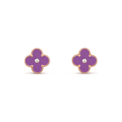 [ElanLuxe Jewelry]CLOVER  15MM DIAMOND EARRINGS COLLECTION