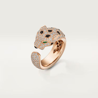 [ElanLuxe Jewelry]PANTHERE SPOTTED FULL DIAMOND MEDIUM RING