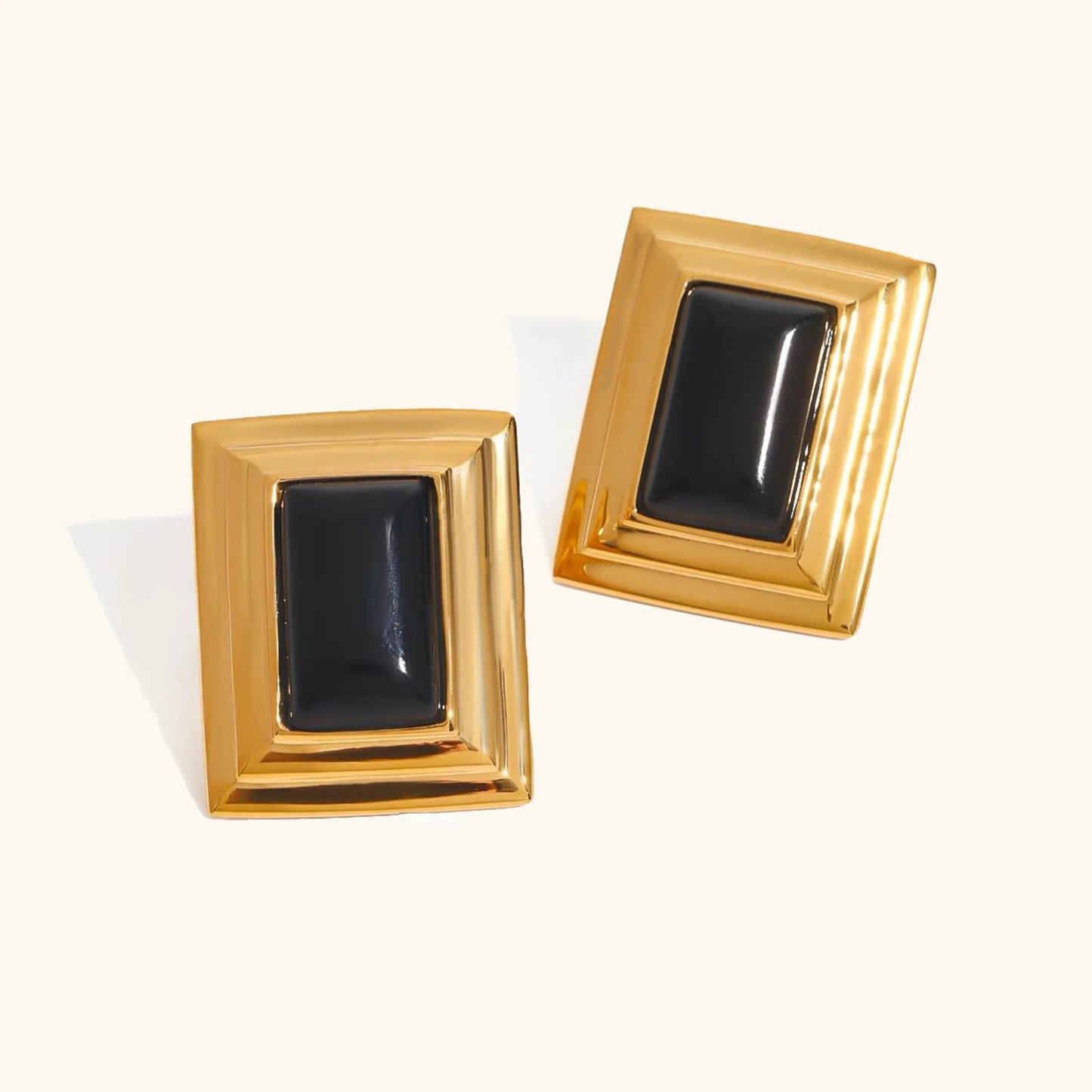 [ElanLuxe]Sybil Gold Enamel Earrings