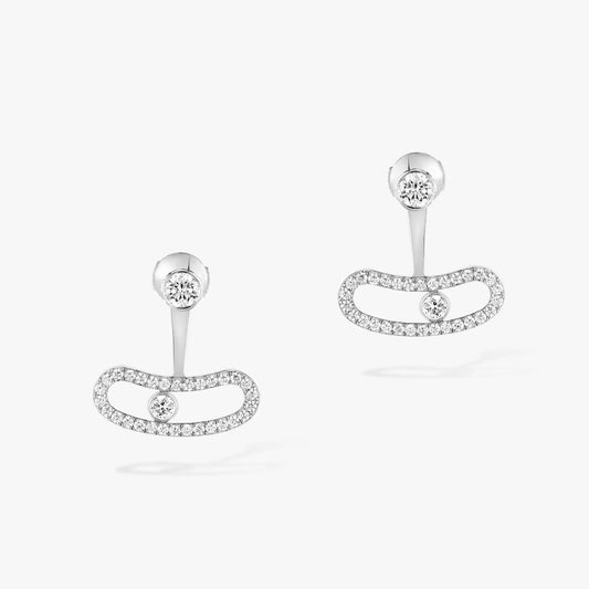 [ElanLuxe Jewelry]MOVE UNO SILVER DIAMOND EARRINGS