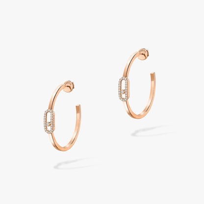 [ElanLuxe Jewelry]CREOLES MOVE UNO PM DIAMOND EARRINGS