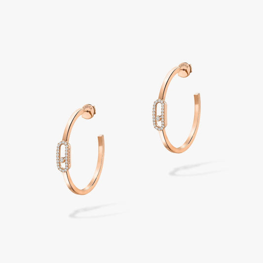 [ElanLuxe Jewelry]CREOLES MOVE UNO PM DIAMOND EARRINGS