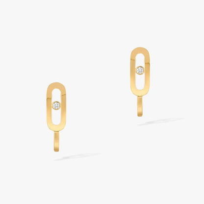 [ElanLuxe Jewelry]CREOLES MOVE UNO MINI 1 DIAMOND EARRINGS