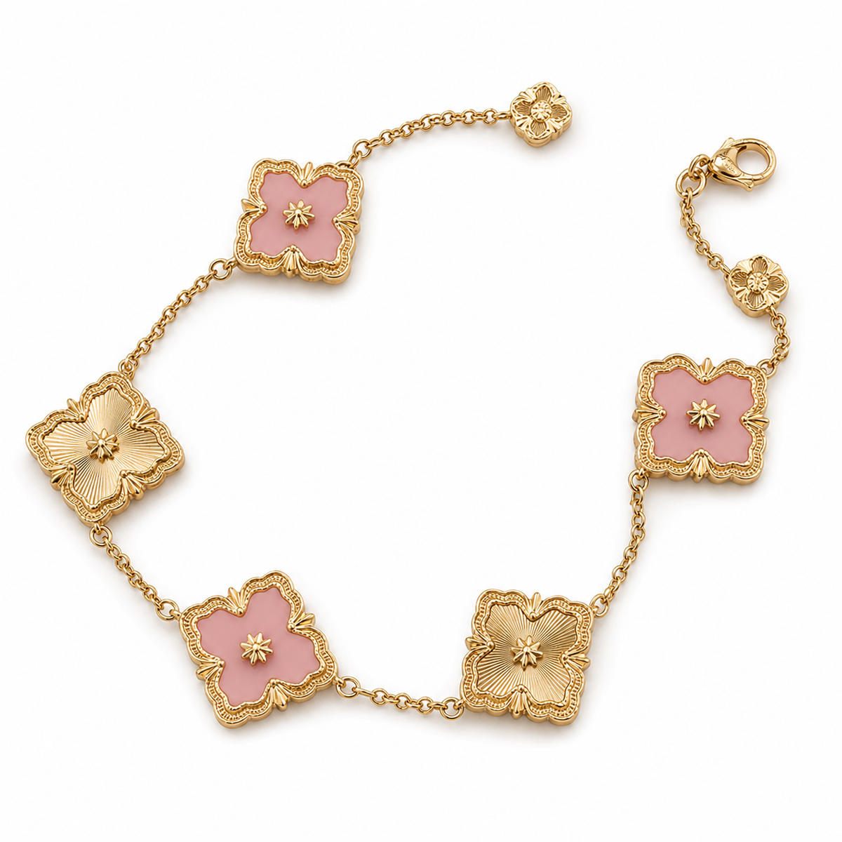 [ElanLuxe Jewelry JEWELRY] OPERA 5 MOTIFS TULLE ENAMEL BRACELET