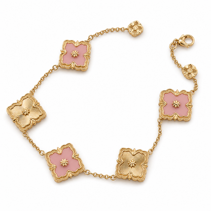 [ElanLuxe Jewelry JEWELRY] OPERA 5 MOTIFS TULLE ENAMEL BRACELET