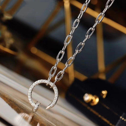 [ElanLuxe Jewelry]JUSTE NECKLACE FULL DIAMONDS
