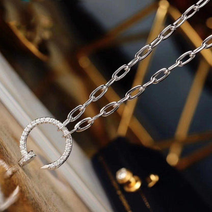 [ElanLuxe Jewelry]JUSTE NECKLACE FULL DIAMONDS