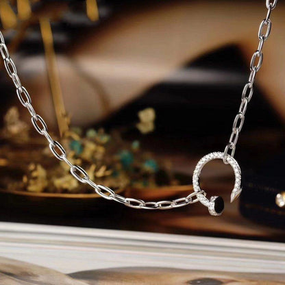 [ElanLuxe Jewelry]JUSTE NECKLACE FULL DIAMONDS