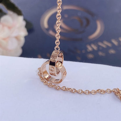 [ElanLuxe Jewelry]LOVE BRACELET DOUBLE RING
