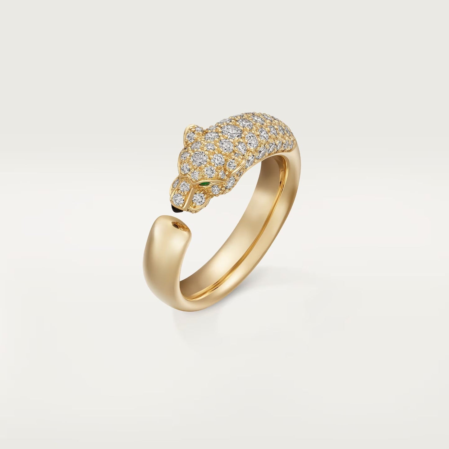 [ElanLuxe Jewelry]PANTHERE HALF DIAMOND SMALL RING