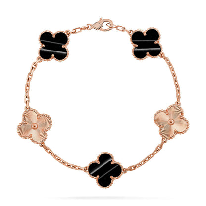[ElanLuxe Jewelry] CLOVER 5 MOTIF PULSAR STONE BRACELET COLLECTION