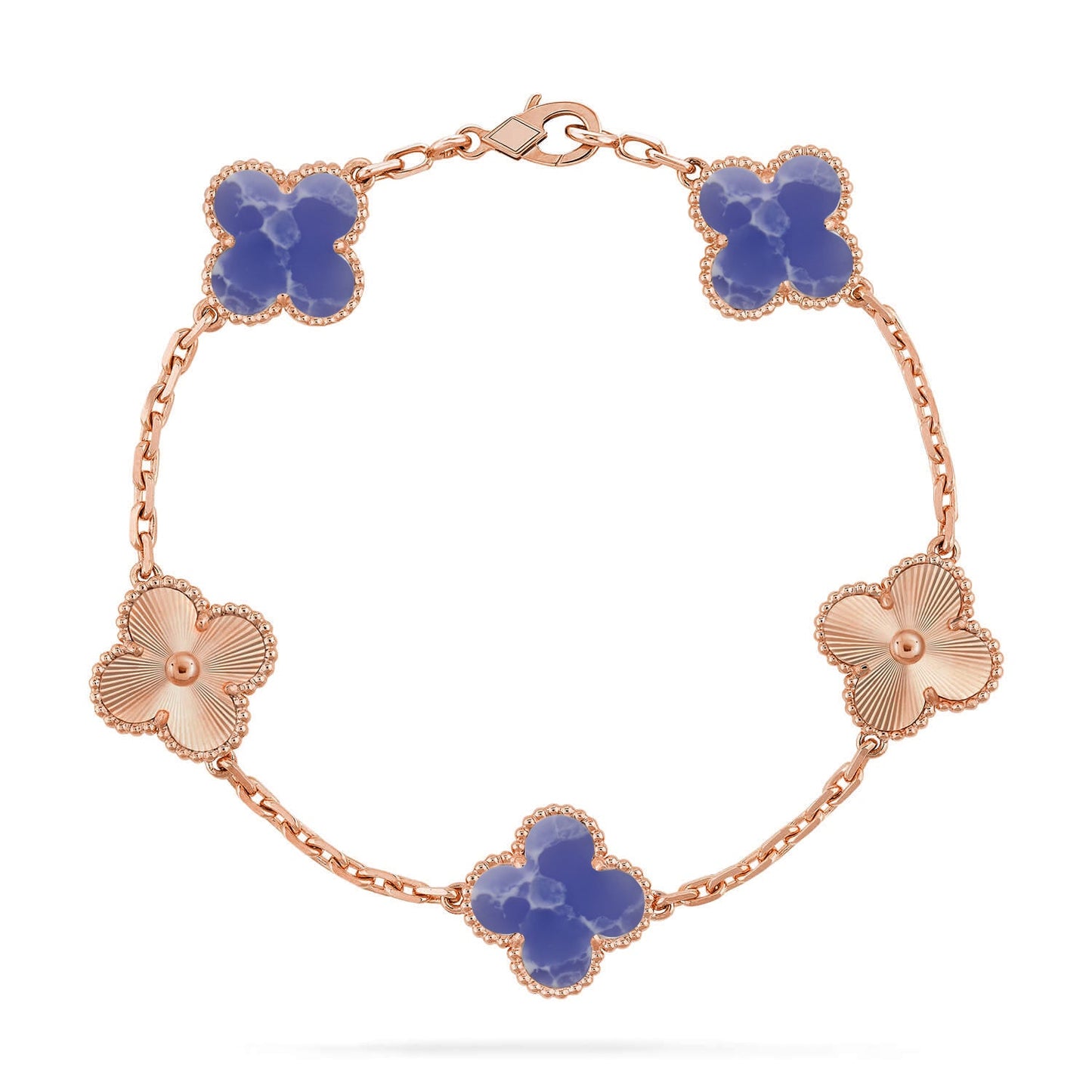 [ElanLuxe Jewelry]CLOVER 5 MOTIF BLUE VEINS BRACELET COLLECTION