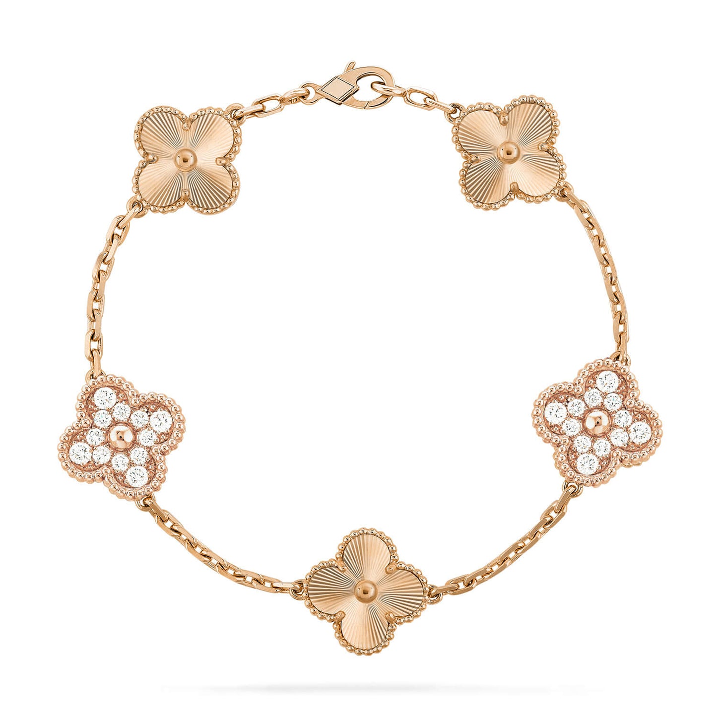 [ElanLuxe Jewelry] CLOVER 5 MOTIF LASER BRACELET COLLECTION