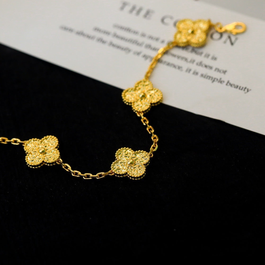 [ElanLuxe Jewelry]CLOVER 5 MOTIFS BRONZING BRACELET