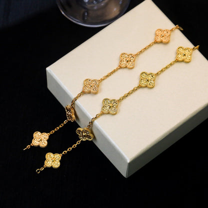 [ElanLuxe Jewelry]CLOVER 5 MOTIFS BRONZING BRACELET