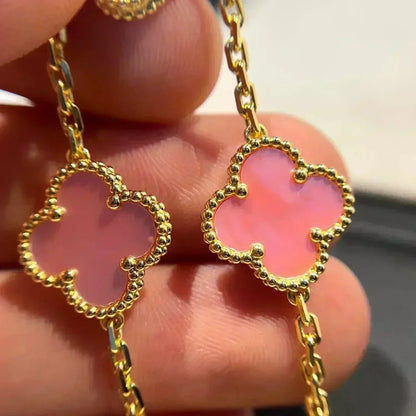 [ElanLuxe Jewelry]CLOVER 5 PINK MOP BRACELET