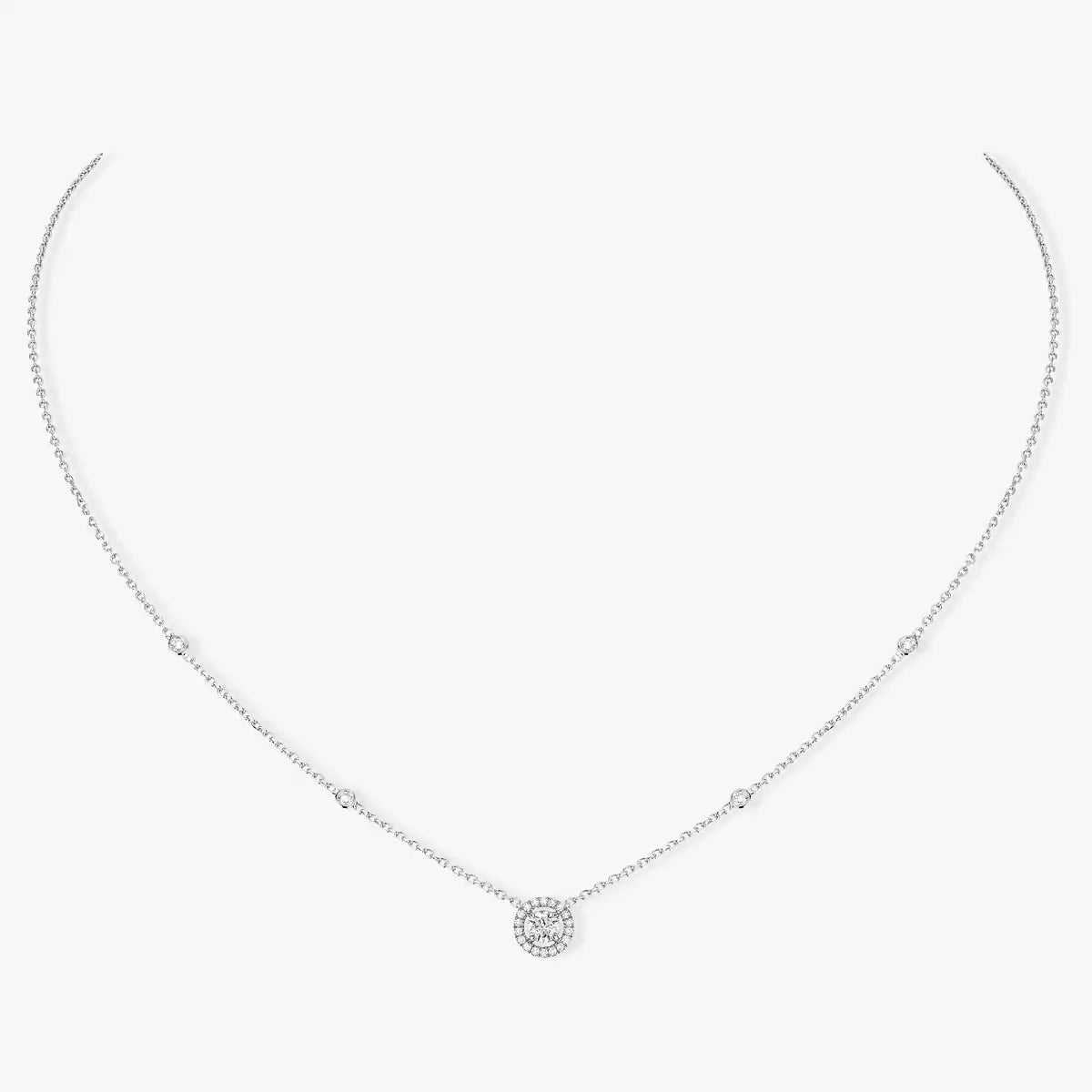 [ElanLuxe Jewelry]Diamond Necklace 0,20ct Brilliant Shape Joy