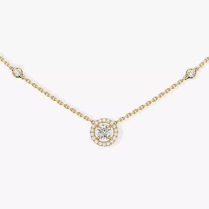[ElanLuxe Jewelry]Diamond Necklace 0,20ct Brilliant Shape Joy