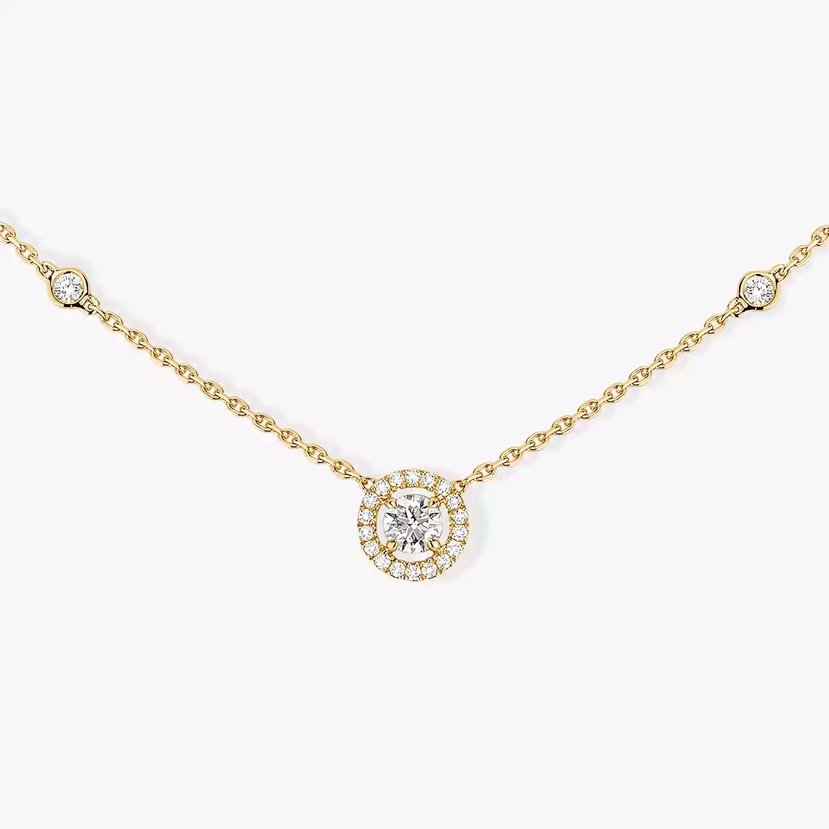 [ElanLuxe Jewelry]Diamond Necklace 0,20ct Brilliant Shape Joy