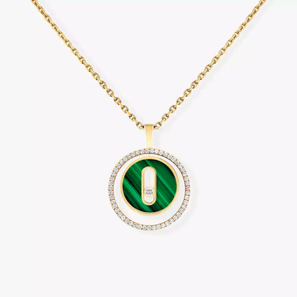 [ElanLuxe Jewelry]Lucky Move Diamond Necklace in Rose Gold and White Mother-of-Pearl