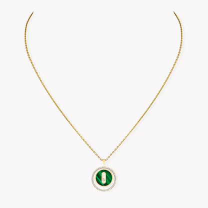 [ElanLuxe Jewelry]Lucky Move Diamond Necklace in Rose Gold and White Mother-of-Pearl