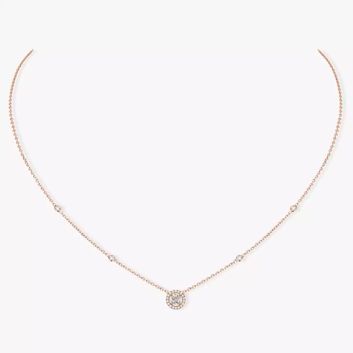 [ElanLuxe Jewelry]Diamond Necklace 0,20ct Brilliant Shape Joy