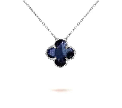 [ElanLuxe Jewelry]CLOVER 15MM NECKLACE SILVER COLLECTION