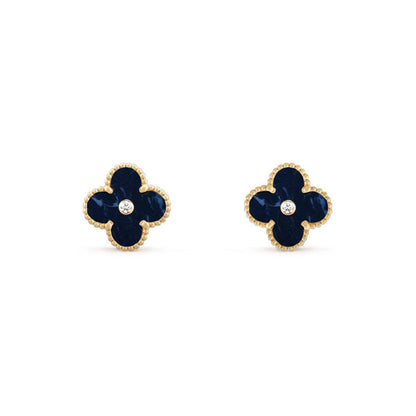 [ElanLuxe Jewelry]CLOVER  15MM DIAMOND EARRINGS COLLECTION