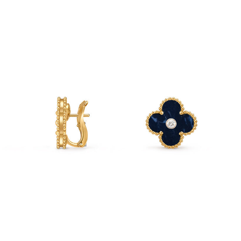 [ElanLuxe Jewelry]CLOVER 15MM MOP DIAMOND EARRINGS COLLECTION