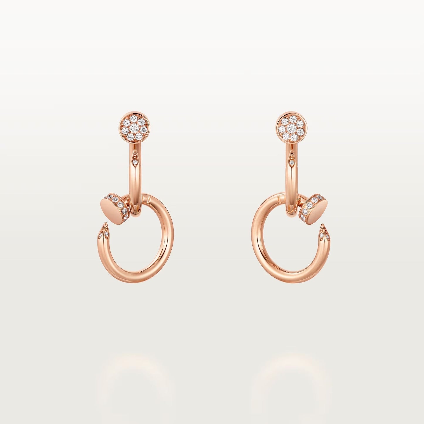 [ElanLuxe Jewelry]JUSTE HALF DIAMOND DOUBLE EARRINGS