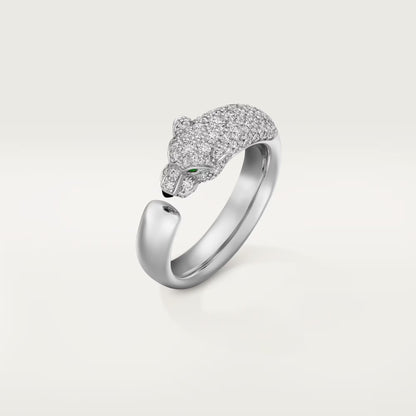 [ElanLuxe Jewelry]PANTHERE HALF DIAMOND SMALL RING