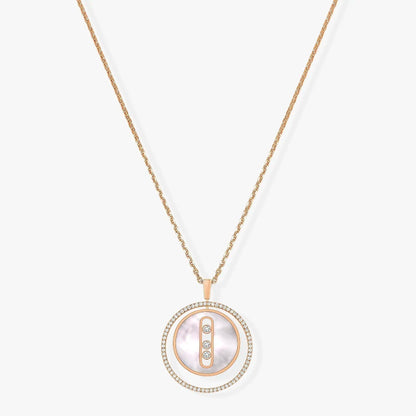 [ElanLuxe Jewelry]LUCKY MOVE MM NACRE BLANCHE DIAMOND NECKLACE