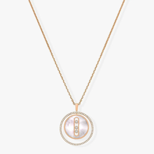 [ElanLuxe Jewelry]LUCKY MOVE MM NACRE BLANCHE DIAMOND NECKLACE
