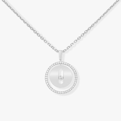 [ElanLuxe Jewelry]LUCKY MOVE PM NECKLACE SILVER DIAMOND