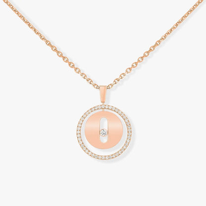 [ElanLuxe Jewelry]LUCKY MOVE PM NECKLACE PINK GOLD DIAMOND