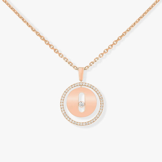 [ElanLuxe Jewelry]LUCKY MOVE PM NECKLACE PINK GOLD DIAMOND
