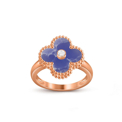 [ElanLuxe Jewelry]CLOVER DIAMOND RING ROSE GOLD COLLECTION