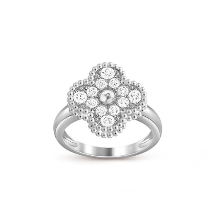[ElanLuxe Jewelry]CLOVER SILVER RING COLLECTION